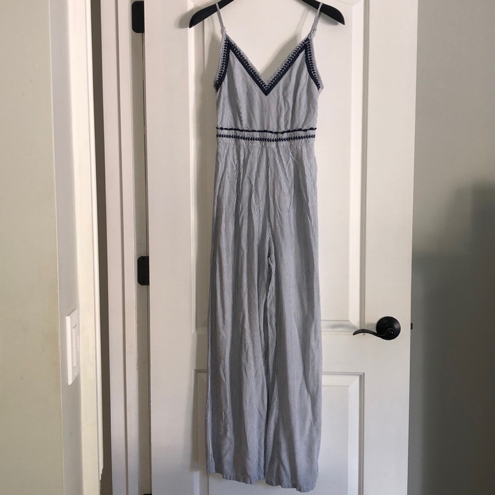 Blue and white jumpsuit!